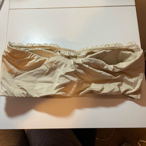 32A Beige strapless bandeau - Picture 2 of 4